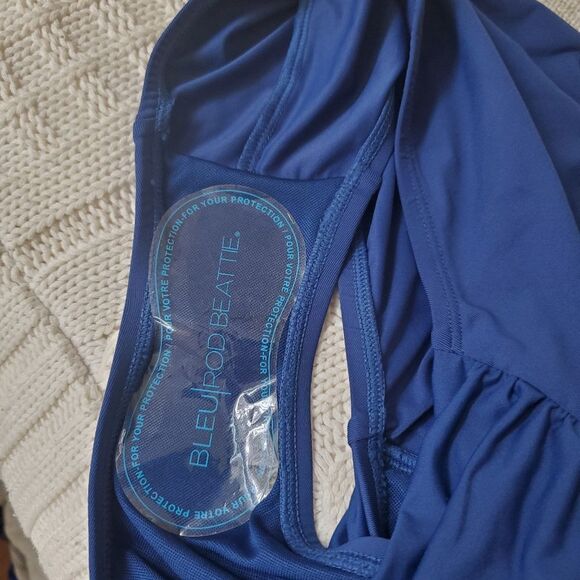 🌴 BLEU ROD BEATTIE  🌴 NEW! High Waist Shirred Bikini Bottom - [Size 12, Blue] - Picture 6 of 9